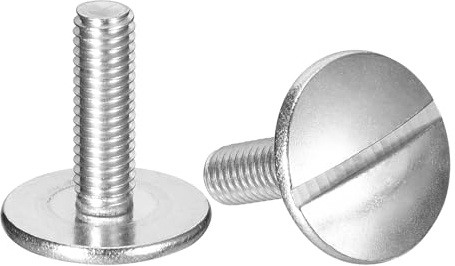 sourcing map Viti a testa piatta extra large M6 x 20 mm, 5 bulloni a testa rotonda in acciaio inossidabile 304