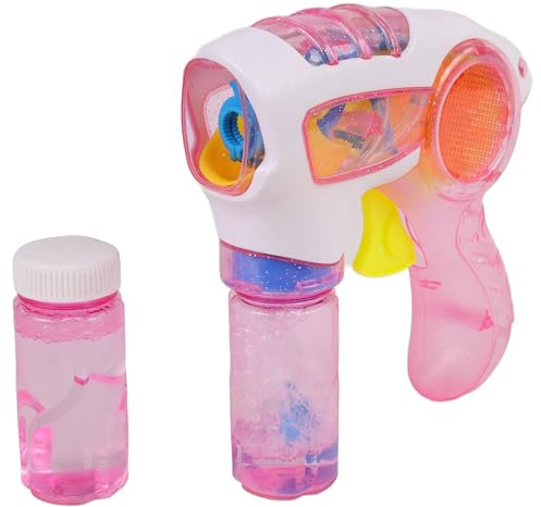 BLUE SKY - Pistolet À Bulles À Friction - Bulles de Savon - 048601 - Couleur Aléatoire - Lumineux - Plastique - 15 cm x 15 cm - Jouet Enfant - Jeu de Plein air - Jeu D'Été - À Partir de 3 Ans