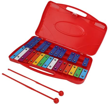 Xilófono 25 Notas de Aluminio, Teclas Metálicas Coloridas, Enseñanza de Música, Instrumento de Xilófono Profesional