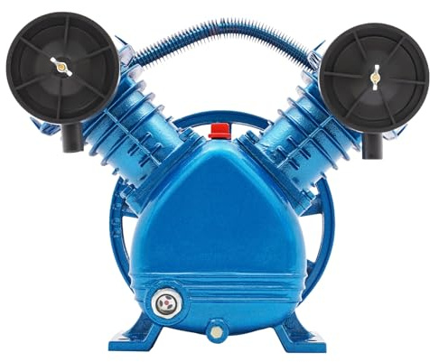 Hög effektivitet pumphuvud tryckluft kompressor kompressor kompressoraggregat dubbelcylinder luftkompressor oppelcylinder enstegs ljuddämpare enkel installation V form 2 cylindrar