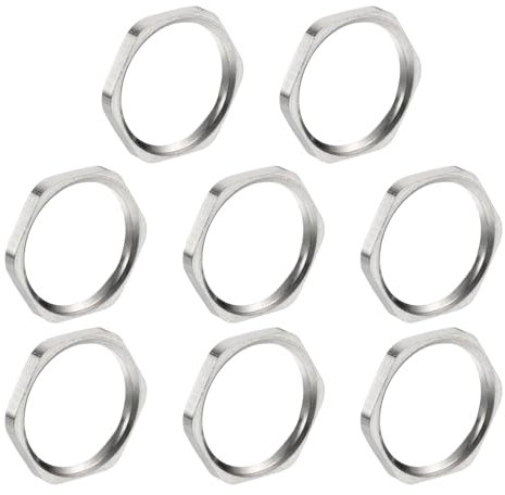 QUARKZMAN 8Pezzi Dado Esagonale per Raccordo a Tubo in Ottone, Dado Esagonale NPT1/2 Filettatura Femmina in Ottone Nichelato per Idraulica Fissa, Idropulitrice e Pulitore per Sottoscocca