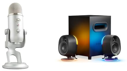 Blue Micrófono USB Profesional & SteelSeries Arena 7 - Altavoces Gaming
