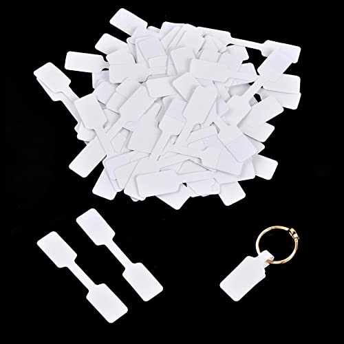 Xzeemo 100 Pièces Étiquettes de Prix, Étiquettes Autocollantes Multi-usages, Étiquettes Vierges pour Bijoux, Autocollants Vierges pour Bijoux, Colliers, Boucles d'oreilles, Bagues (12 * 60mm)