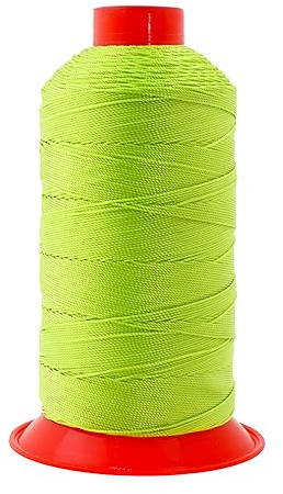Mandala Crafts Size 277 840D T270 Bonded Nylon Thread - Lime Green 800 YDs Tex 270 Heavy Duty Sewing Threads for Leather, Jeans, Weaving, Outdoor Marine Upholstery