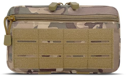 Tanzueji Pochette tactique Molle Admin | Pochette utilitaire EDC | Pochette à bandoulière | Accessoires de ceinture de combat pour poitrine gilet taille équipement