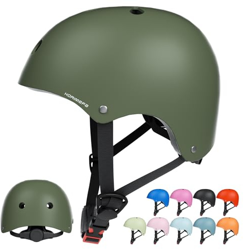 KORIMEFA Kinder Fahrradhelm, Kinderhelm, Skaterhelm mit Knie-, Handgelenk- und Ellbogenpolster-Set für 3-13 Jahre Junge Mädche, Verstellbar Helm für Fahrrad Roller Skateboard Laufrad Klettern