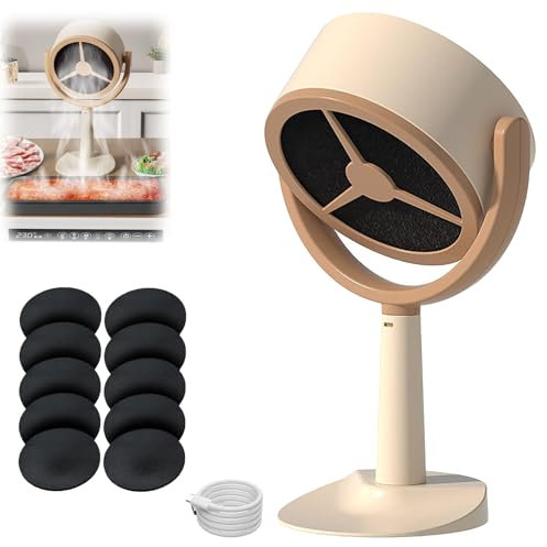 Soplador de humo para fumadores de interior, mini campana de ahumador extraíble, purificador de humo para fumadores de interior, ventilador purificador de aire de humo portátil (Recargable)