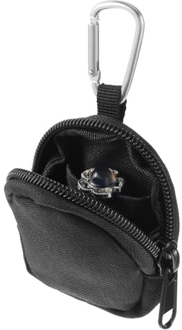 Nogeqi Monnaie Porte-monnaie avec fermeture éclair - En toile - Portable - Rangement pour bague de voyage - Petit rangement pour bagues - Pour le sport