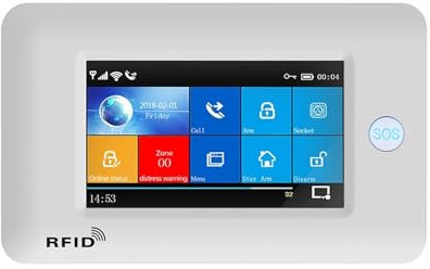 Système d'alarme pour la sécurité de la maison, Système d'alarme GSM sans fil, Kit de système de sécurité domestique, prend en charge la télécommande APP avec capteurs de mouvement RFID Pour la sécuri