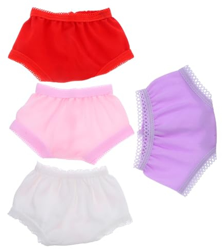 WESIEVYA sous-vêtements De Poupée Et Culottes Factices 18 Pouces, Accessoire Mixte en Lot De 4 Pièces, Taille Adaptée, Couleur Aléatoire, pour Vêtements De Poupée Et Jeux D'imitation