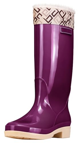 Botas de goma para mujer, resistentes al agua, botines de lluvia, forradas, botas de seguridad, botas altas de jardín, botas de lluvia, botas de trabajo, botas de goma, botas de trabajo, botas de