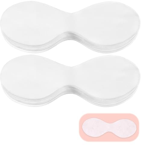 Heclia Disposable Non Woven Eye Care 200 Pcs Eyes Covers for Facials Eye Mask Cotton Spa Eyes Pads for Facials Clear EyeMask Spa Wrap Moisture Retention Skincare Home Beauty Wet Compress