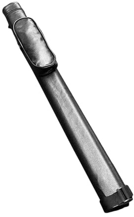 perfk Pool Cue Case Billiard Cue Case Holds 1 Complete 1/2 Protection Box Billiard Rod Bag, Black