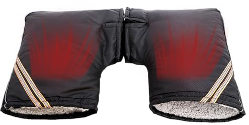 Moufles de Guidon de Vélo | Mitaines Réfléchissantes Imperméables pour Cyclisme | Manchons Isolants Coupe-Vent pour Hommes et Femmes par Temps Froid | VTT Cyclisme sur Route Randonnée et Scooter