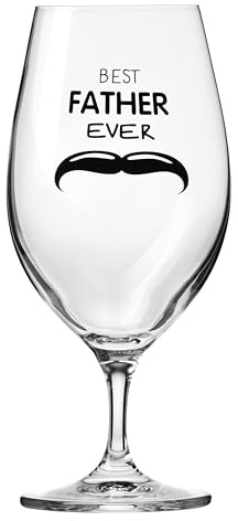 Krosno Bicchiere da birra 400 ml, 1 pezzo con scritta – regalo per il padre – bicchiere con dedica per lui – cristallo senza piombo, decorativo