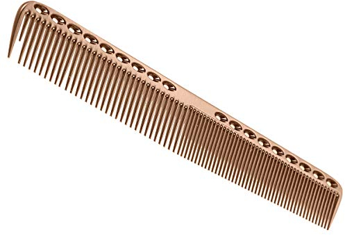 Professionelle Kämme Luftfahrt Luftfahrt Aluminium Metallschneiden Kamm Haar Friseur Friseure Salon Kamm (Color : Rose Gold, Size : L)