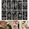 XMASIR Kit de 10 feuilles de pochoirs de tatouage pour femmes Art Tattoos Pochoirs Autocollants Flower Lace Pattern Designs tattoo Templates