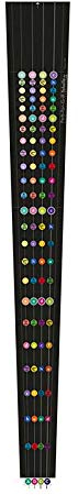 Farb-Ton-Griff-Tabelle Clever, Folientabelle, Aufkleber, Cello Griffbrettmarkierung, Grifftabelle, Didaktische Lernhilfe (Cello 4/4, 7/8, 3/4, 1/2, 1/4) (690 für 4/4)