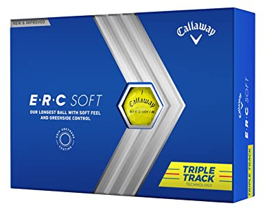 Callaway Golf ERC Soft Golf Ball 2023, Yellow, one dozen
