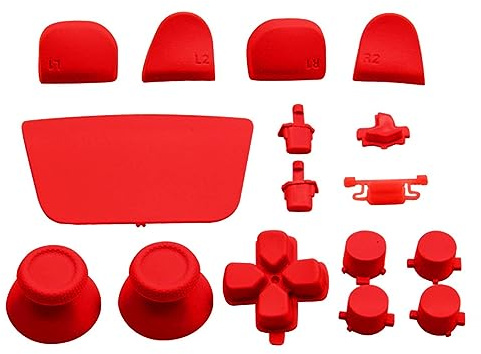 Botones de Gatillo de Palanca de Mando de Repuesto para Gamepad, 16 Botones de Repuesto para Mando de Juego con Teclas de Flecha, Panel Táctil, Botones de Hombro, Botones de