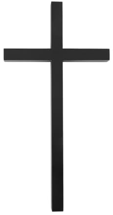 DICOSMETIC Holz Kreuz Dekor Jesus Christus Kreuz Wandbehang Kreuze 13x25.5x2.05cm Schwarz Wandkreuz Holz Kruzifix Religiöse Kreuz Dekor Für Weihnachten Ostern Kirche Heimdekoration