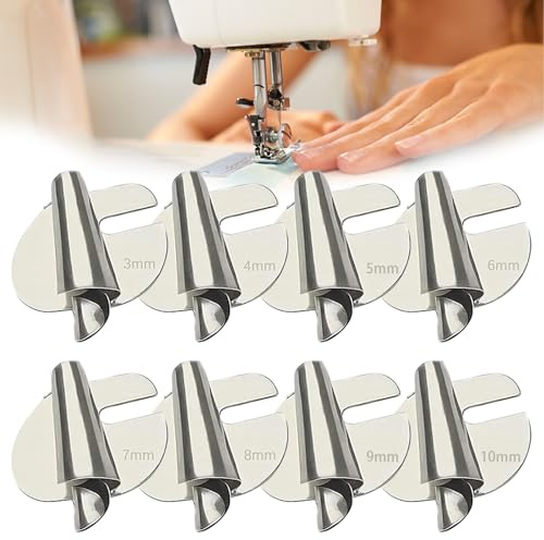 JVHLOV Juego de 8 Prensatelas Enrollables, Pie Universal de Costura Enrollado, Prensatelas Maquina Coser, para Máquina de Coser Enrollable, para Uso