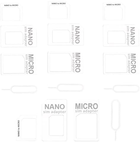 4 in 1 Nano-SIM-Adapter 4 in 1 Nano auf Micro; Nano auf Standard-SIM-Karte und Micro-to-SIM-Karte + Entferner für SIM-Karten（4 Set）