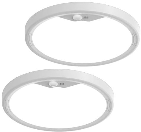 EASY EAGLE Plafoniera LED Soffitto con Sensore di Movimento, 18W Lampada a Soffitto 2700K 4000K 6000K, Lampadario LED Soffitto per Corridoio, Portico, Cucina, Garage, Ingresso, 22CM (Pack of 2)
