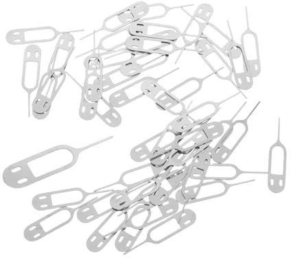 SEWACC 50 Pièces Aiguille Éjection de Carte Sim Acier Inoxydable Outil pour Téléphones Mobiles Éjecteur Pratique pour Rapide Aux Plateaux de Carte Sim
