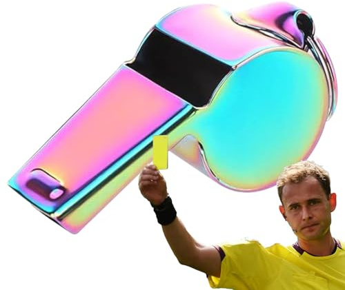 Genérico Silbato Deportivo | Silbato De Entrenador De Acero Inoxidable con Cordón - Accesorio Multifuncional para Exteriores para Baloncesto Voleibol Entrenamiento Árbitros