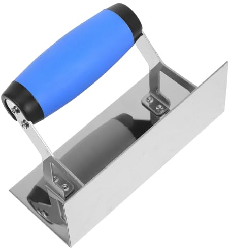 Yardenfun Truelle d'Angle en Acier Inoxydable 150X65X120 MM Outil à Plâtrer Multifonction pour Finition et Bordure Poignée Ergonomique Protection d'Angle Murale Usage Professionnel et