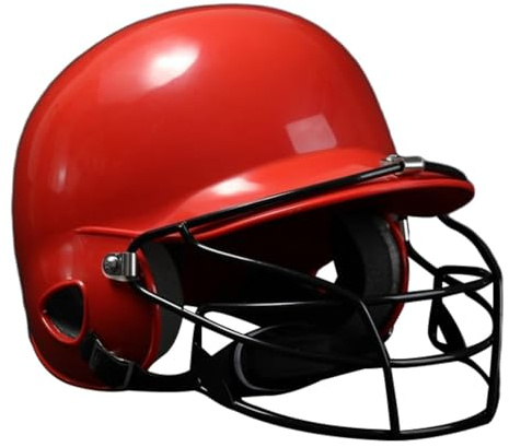 wueiooskj Shock Absorbing Softball Combats Helmet Adults Men For Baseball Batting Providing Against Impacts Fastpitch Softball Helmet Baseball Catcher, Red, 31x21x21cm