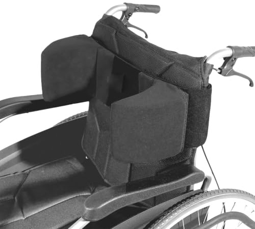 Soporte Lateral para Silla de Ruedas, Cojín Antiescaras Ajustable de Espuma Viscoelástica, Apoyo de Tronco con Funda Lavable y Correas de Fijación