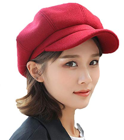 TMEOG Women's Beret Hat French Beret Winter Autumn Hat Ladies Girls Fashion Hats Beanie Cap Panel Baker Boy Flat Caps Newsboy Hats