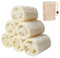 6 pezzi di spugna naturale di luffa, 1 pezzo di spugna naturale, in sisal, per bagno e doccia