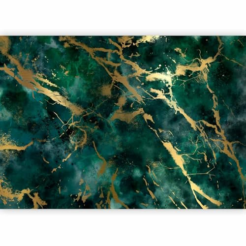 murando - Papier peint panoramique artistique 350x256 cm - Revêtement mural décoration pour chambre salon cuisine - Design unique et moderne - Jaune turquoise vert - f-A-10004-a-a