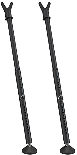 Lot de 2 barres de sécurité pour porte de terrasse coulissante, 48,3 à 132,1 cm, réglable pour porte/fenêtre/porte coulissante de l'intérieur, butée de porte robuste pour appartement, sécurité à la