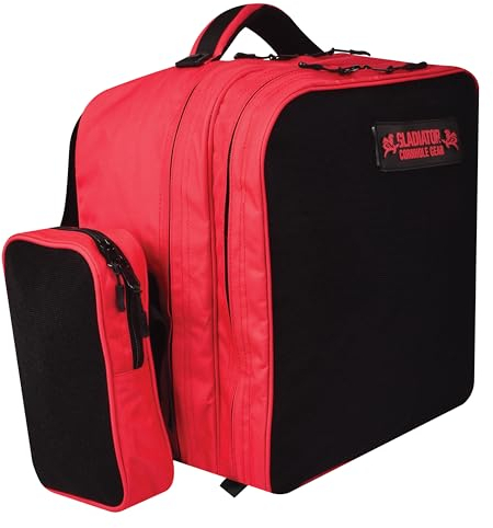 Cornhole Rucksack für Taschen Cornhole Bag Holder für Ihre Acl Cornhole Bags Cornhole Carrying Bag for Regulation Cornhole Bags with Hook and Loop Front for Cornhole Backpack Patches (Red/Black 2.0)