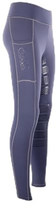 AK Wintex Anzieh-Reithose mit hoher Taille, Winter-Reitleggings/-Reithose mit Vollbesatz und Silikonbesatz, anthrazit, M