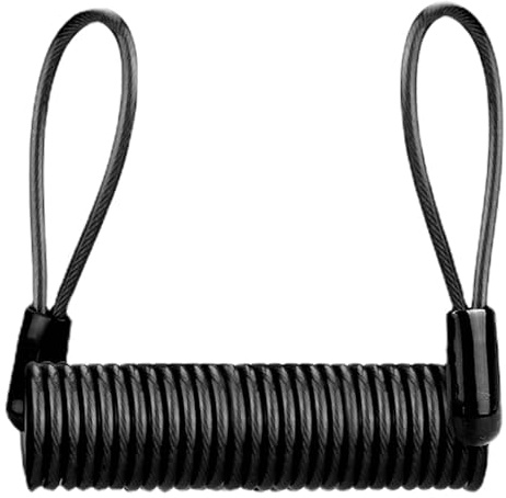 Cable De Resorte De Recordatorio De Motocicleta,Cable De Seguridad De Doble Anillo para Candado Candado De Disco Y Cable De Recordatorio para Motocicletas,Blocca Freno A Disco per Casco Moto