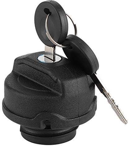 BigKing Tappo Del Serbatoio Del Carburante con 2 Chiavi, Materiale ABS Nero di Alta Qualità, Coperchio di Bloccaggio Della Benzina per Maggiolino/Polo/Caddy
