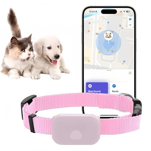 Genérico Rastreador de gatos, collar GPS para gatos pequeños, sin cuota mensual, compatible con iOS/Android