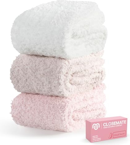 CLOSEMATE Calzini Invernali da Donna, 1 Paio o 3 Paia di Calzini Morbidi e Soffici, Ideali per Casa e per Dormire, Caldi ed Elasticizzati, Perfetti come Regalo con Confezione Regalo