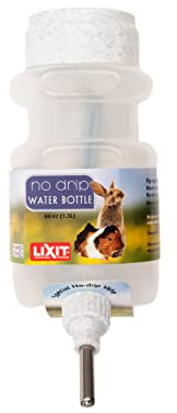 Lixit® Top Fill No Drip Water Bottles for Rabbits, Ferrets, Hamsters, Guinea Pigs, Rats, Chinchillas and Other Small Animals - Made in USA (Granite (Pack of 1), 44 Ounce)