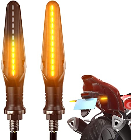 FEZZ LED Blinker Motorrad Universal, Bernstein, 2 Packung