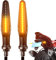 FEZZ LED Blinker Motorrad Universal, Bernstein, 2 Packung