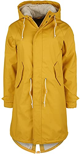 derbe Friese Tidaholm Damen Regenjacke Friesennerz Gelb 40 | Regenmantel | Frauen | mit Futter | Hamburg | Friesennerz | Warm
