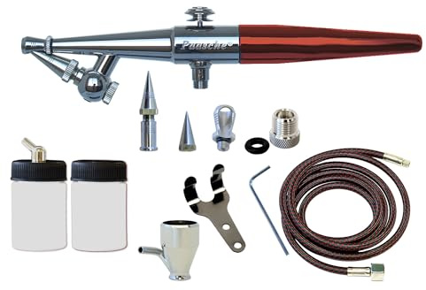 Paasche Airbrush H-3MH Airbrush Set with Anodized Aluminum Handle. Includes .45, .65 & 1.05mm Heads. (Airbrush Made in The USA)