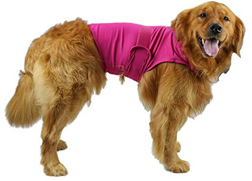 cattamao Comfort - Abrigo para aliviar la ansiedad del perro, chaleco calmante de la ansiedad del perro, chaqueta para perros XS, S, M, L, XL (rosa L)