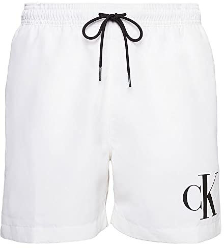 Calvin Klein Herren Badehose Lang, Weiß (Pvh Classic White), XL